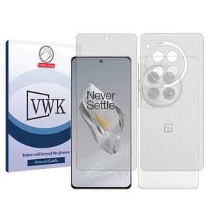 VWK Tough model matte screen protector suitable for OnePlus 12 mobile phone along with the back protector 