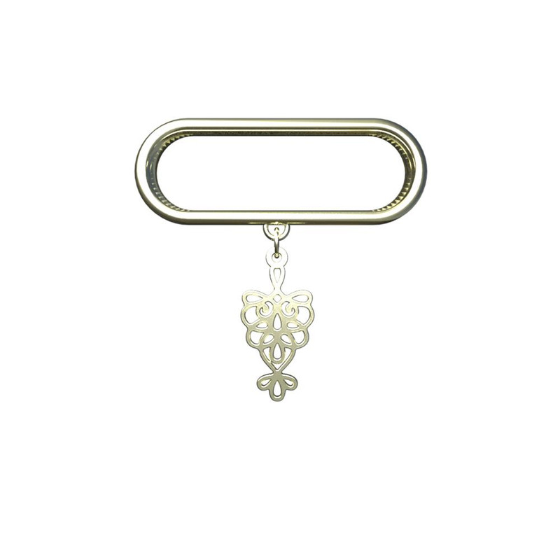 آویز ساعت طلا 18 عیار زنانه مدوپد مدل هندسی کد SE1-1363