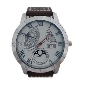 ساعت مچی عقربه‌ای مردانه مدل بند چرمی کد 0025