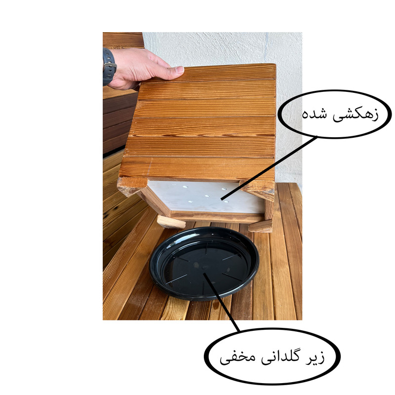 گلدان مدل چوبی کد 2727r6