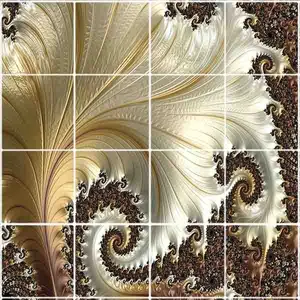 تایل سقفی طرح سه بعدی گلبرگ کد 1644-16 سایز 60x60 سانتی متر مجموعه 16عددی