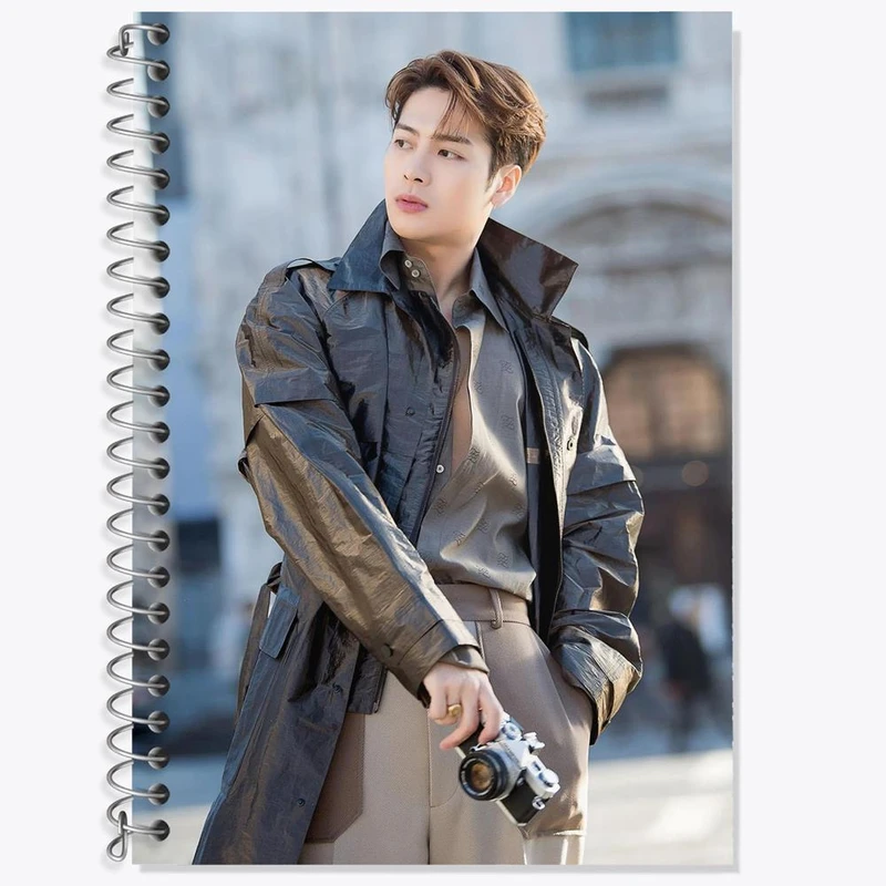 دفتر زبان 50 برگ خندالو مدل سه خط طرح جکسون گروه گات سون GOT7 کد 11661