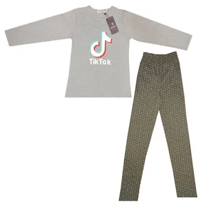 ست تی شرت و شلوار دخترانه مدل Tik t