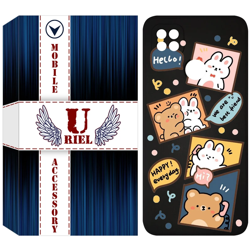 کاور یوریل مدل KSH کد 19 طرح خرگوش و خرس مناسب برای گوشی موبایل شیائومی Redmi 10A