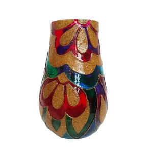 گلدان شیشه ای طرح گل