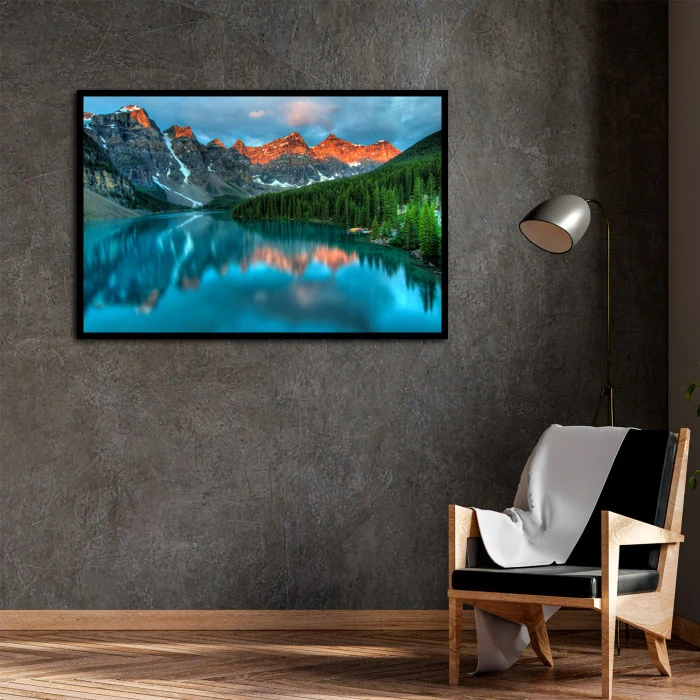 تابلو نوری بکلیت طرح منظره طبیعت و دریاچه مدل B-D1989
