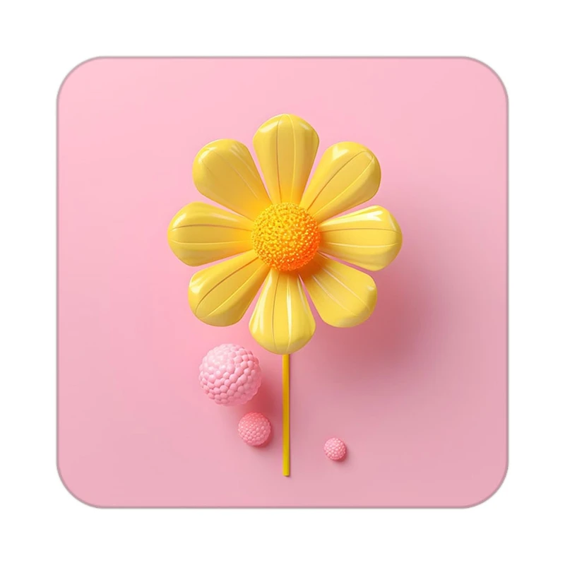 زیر لیوانی کاکتی طرح گل مدل mp19436