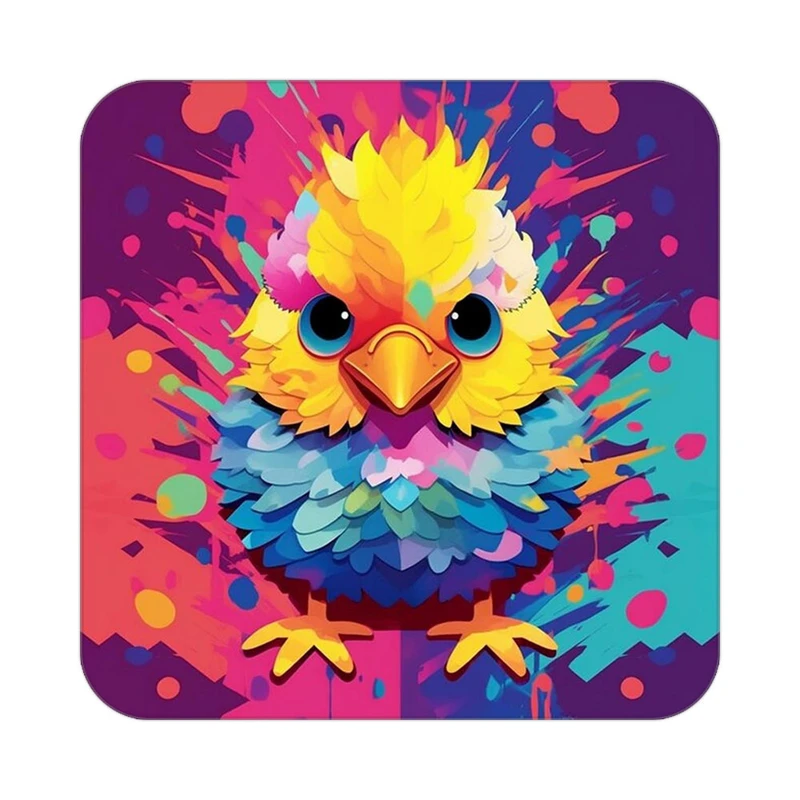 زیر لیوانی کاکتی طرح حیوانات رنگی مدل mp25533