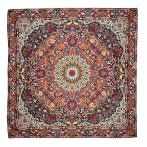 رومیزی ترمه عدل کشمیر مدل باغ بهشت کد TRBR1