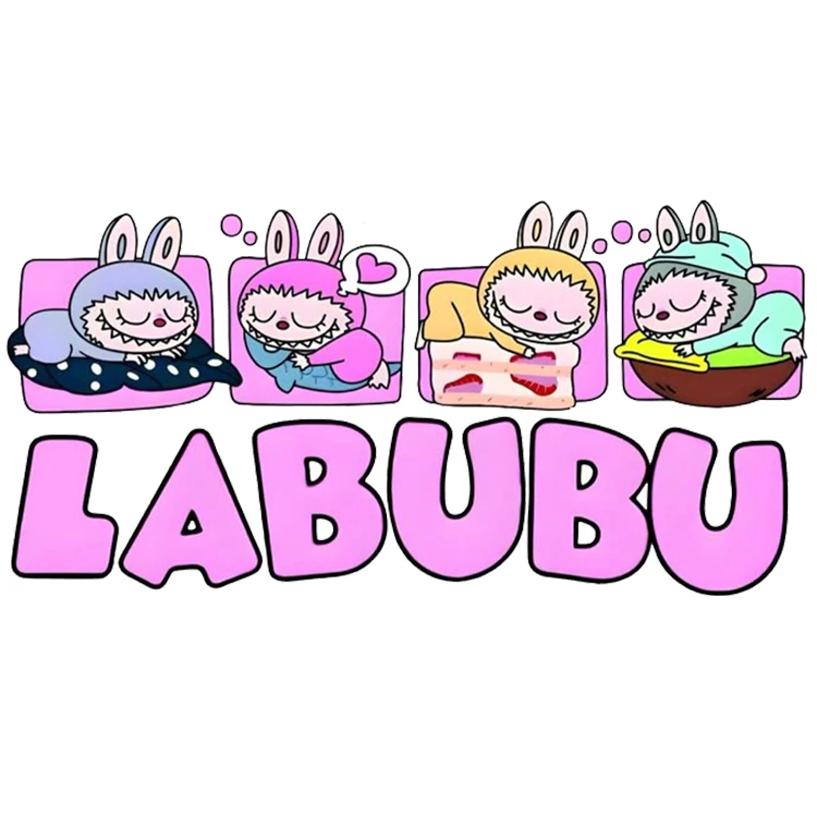 استیکر پارچه و لباس پاد آفرین مدل عروسک لبوبو Labubu کد S1509