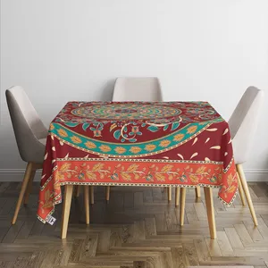 رومیزی رومیزی باز طرح مربع مدل سنتی مدرن کد 11091 سایز 140*140 سانتی متر