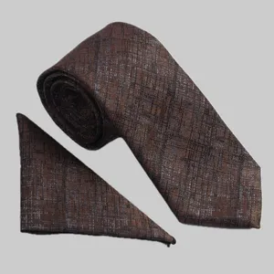 ست کراوات و دستمال جیب مردانه نسن مدل T202