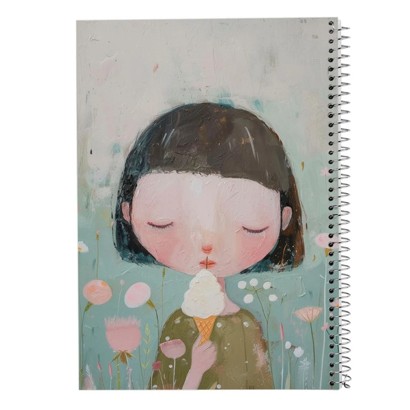 دفتر ژورنال نویسی 50 برگ مدوپد مدل نقطه ای طرح دخترانه کد DF15717