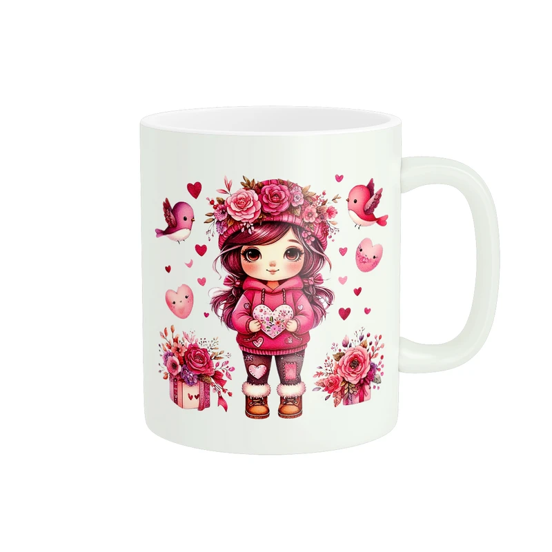 ماگ پادآفرین مدل عشق طرح عروسکی کد PM1799