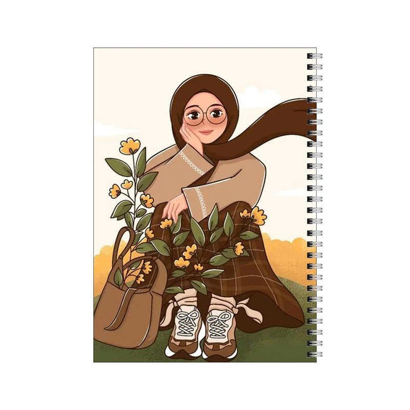 دفتر مشق 100 برگ بامبیلیپ طرح دختر و کیف پر گل کد 2063597