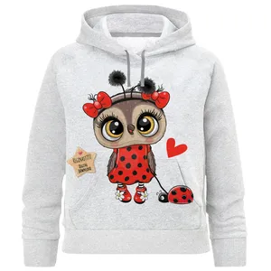 هودی دخترانه مدل جغد و کفشدوزکی F891