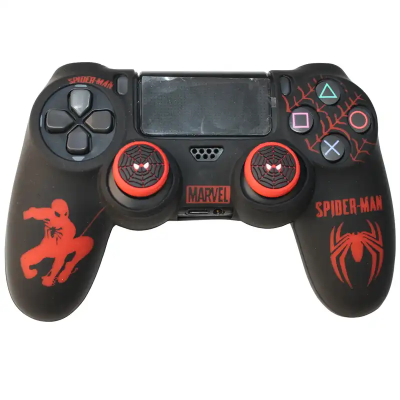 محافظ دسته بازی پلی استیشن 4 مدل spider man کد 2021 به همراه روکش آنالوگ