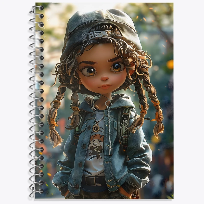 دفتر زبان 50 برگ خندالو مدل دو خط طرح دخترانه کد N1270