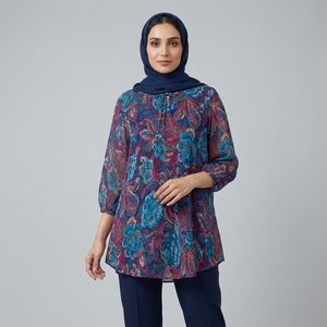 تونیک زنانه گل‌دار مدل باغ بهار