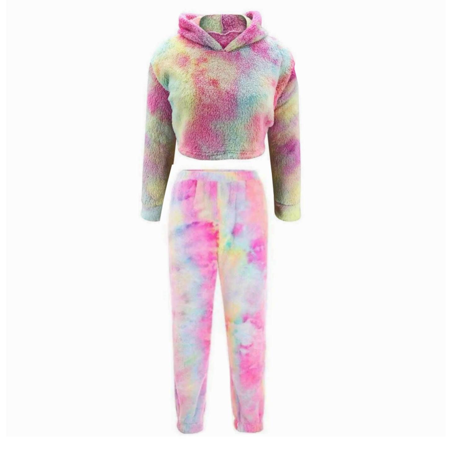 ست هودی و شلوار زنانه مدل آبرنگی - - 1