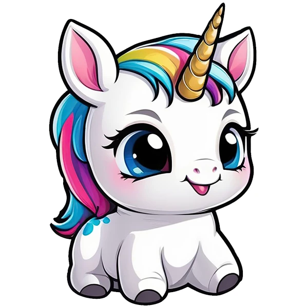 استیکر پارچه و لباس پاد آفرین طرح اسب تک شاخ کد 2042