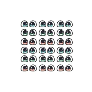 چشم عروسک مدل رزینی 6 میل کد 3 مجموعه 36عددی