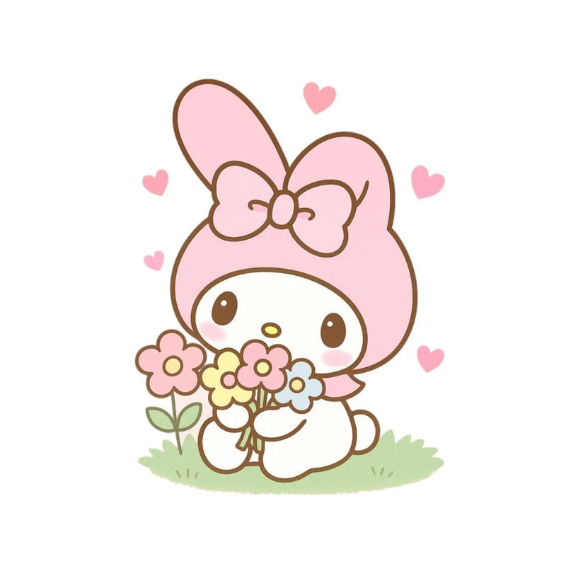 استیکر پارچه و لباس پاد آفرین مدل کارتونی کورومی ملودی جذاب کد 1407