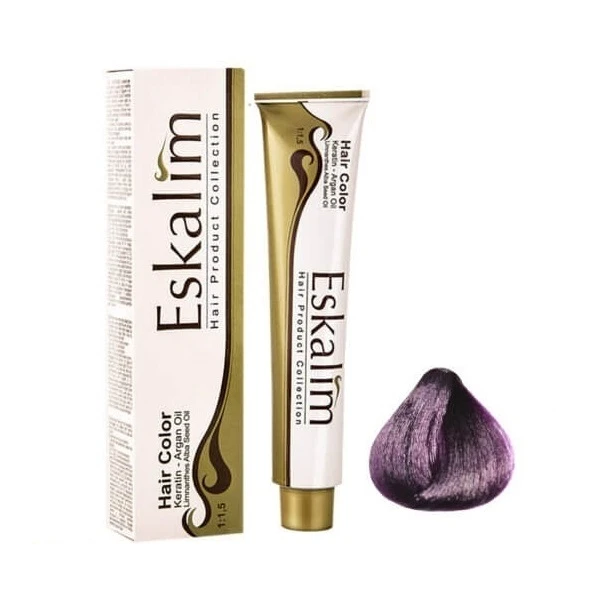 رنگ مو اسکالیم شماره 7.20 حجم 100 میلی‌لیتر رنگ بلوند بادمجانی