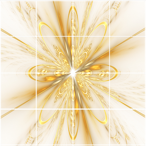 تایل سقفی آسمان مجازی طرح گل کد ST 6162-16 سایز 60x60 سانتی متر مجموعه 16عددی