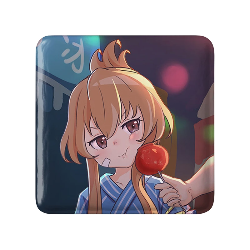 مگنت خندالو طرح تایگا انیمه تورادور مدل مربعی کد 32510