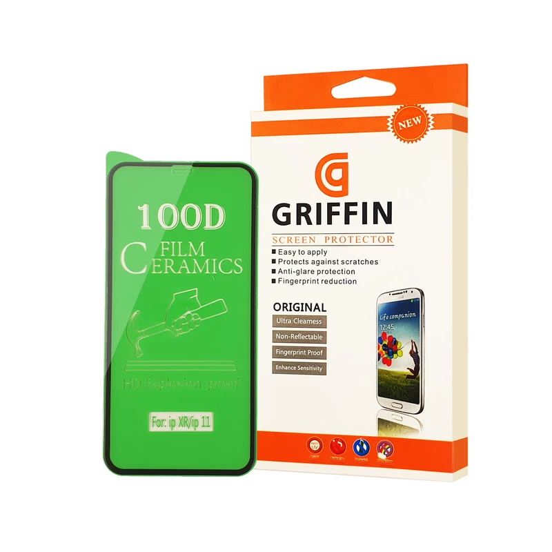 محافظ صفحه نمایش سرامیکی گریفین مدل FLCRG GN me مناسب برای گوشی موبایل اپل iPhone XR 
