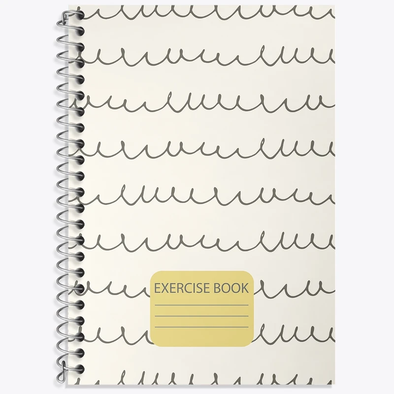 دفتر زبان 50 برگ خندالو مدل دو خط طرح پترن فانتزی کد N455