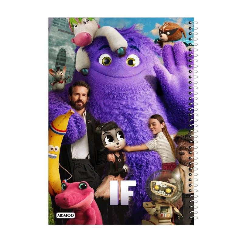 دفتر نقاشی 50 برگ آلبالو طرح انیمیشن دوست خیالی کد 2162