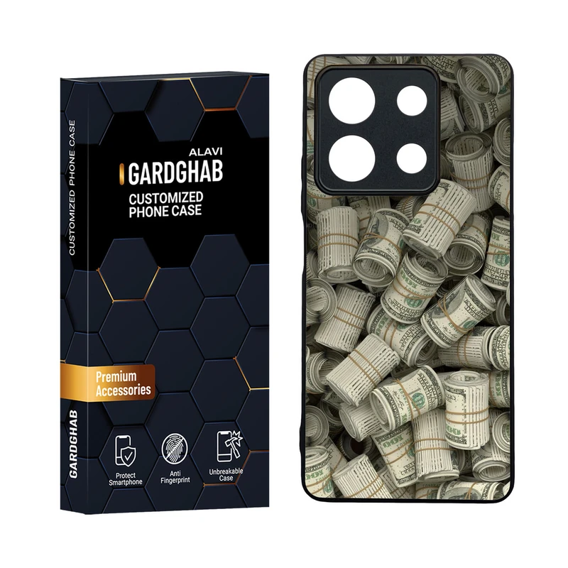 کاور گارد قاب مدل دورژله ای پشت گلس پسرانه مناسب برای گوشی موبایل شیائومی Redmi Note 13 5G