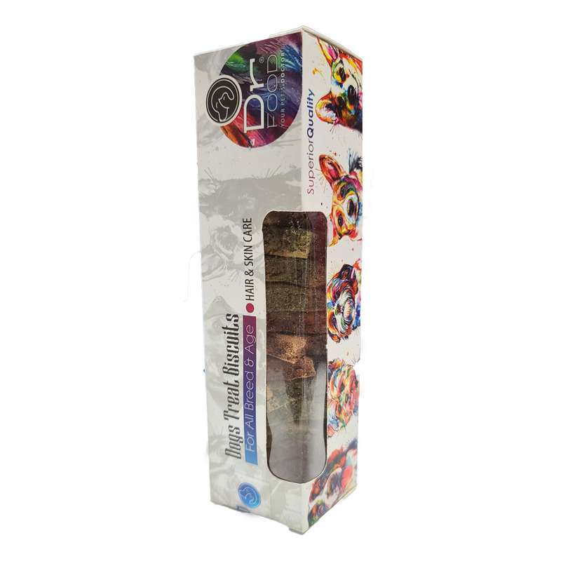 غذای تشویقی سگ دکترفود مدل بیسکویت طرح Hair & Skin care وزن 100 گرم