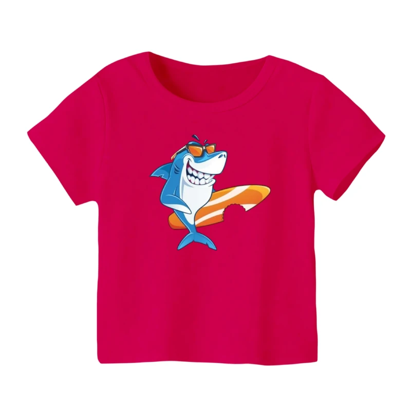 تی شرت آستین کوتاه بچگانه مدل کوسه کد ۱۰