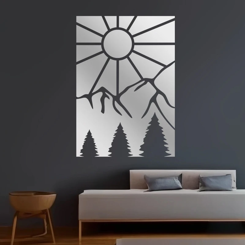 آینه پلکسی گلس مدل دکوراتیو کد N63 مجموعه 16 عددی