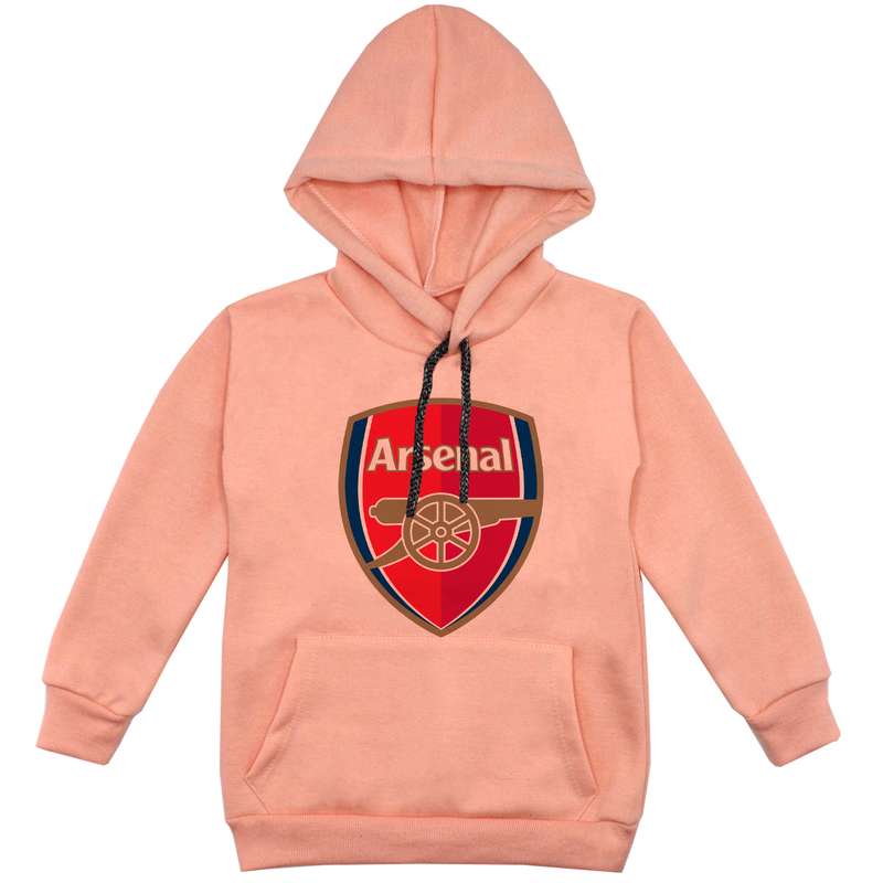 هودی پسرانه مدل آرسنال F104 رنگ گلبهی