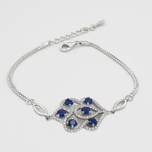 دستبند نقره زنانه کد 2631