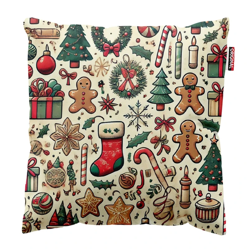  کوسن پاد آفرین طرح کریسمس کد 2689 سایز 40*40 سانتی متر