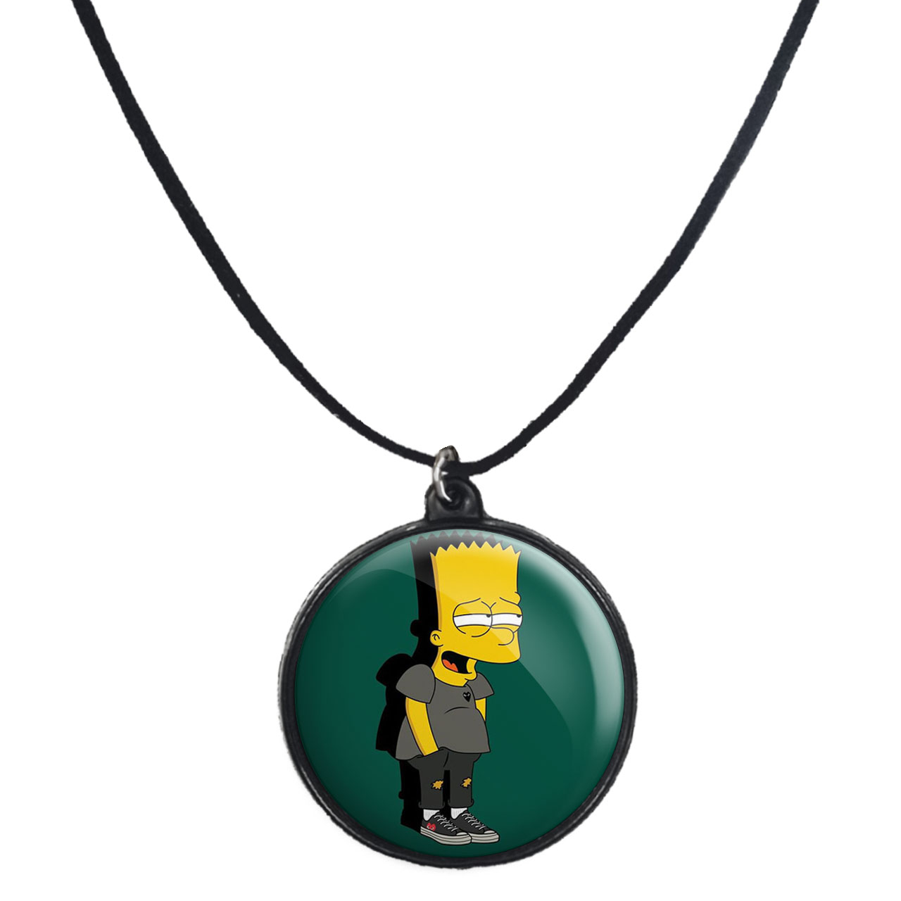 گردنبند پرمانه طرح سیمپسون ها کد pmb.21217 مدل دو طرفه
