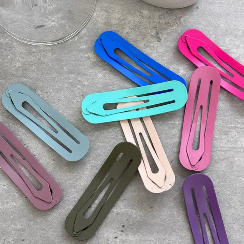 گیره مو زنانه مدل تق تقی هلالی 7 سانتی بسته دو عددی