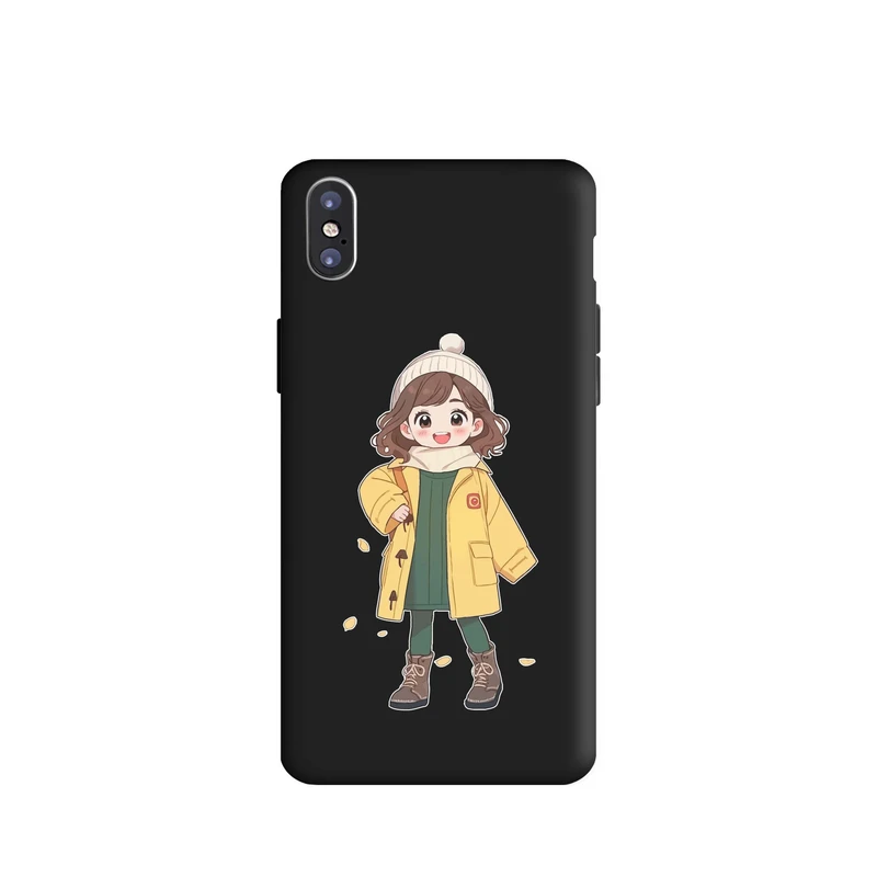 کاور قاب گوشی طرح دختر زمستونی کد w1347 مناسب برای گوشی موبایل اپل iphone Xs max