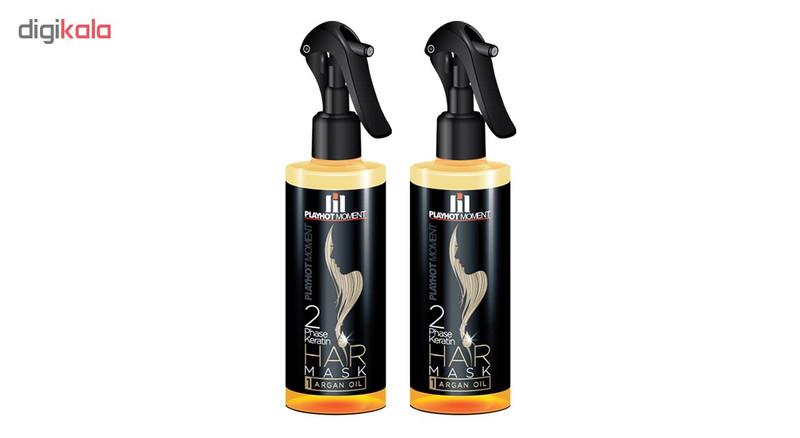 اسپری مو پلی هات مومنت مدل Argan oil حجم 280 میلی لیتر مجموعه 2 عددی