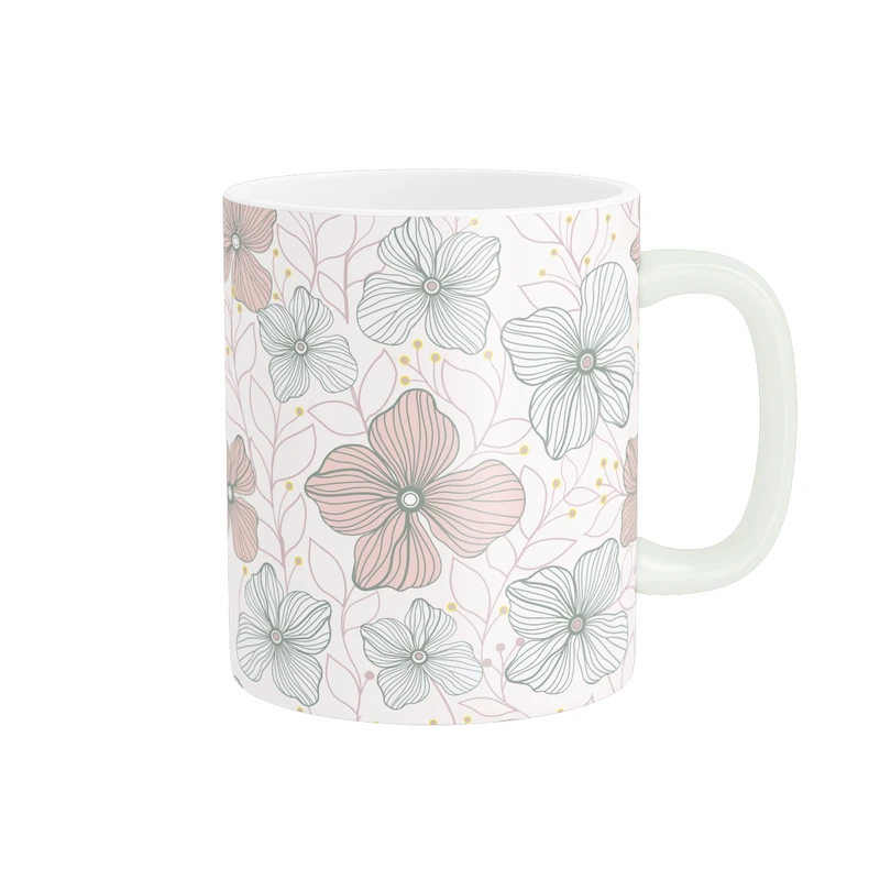 ماگ پاد آفرین مدل طرح گل دار مدرن و مینیمال کد MD-T38