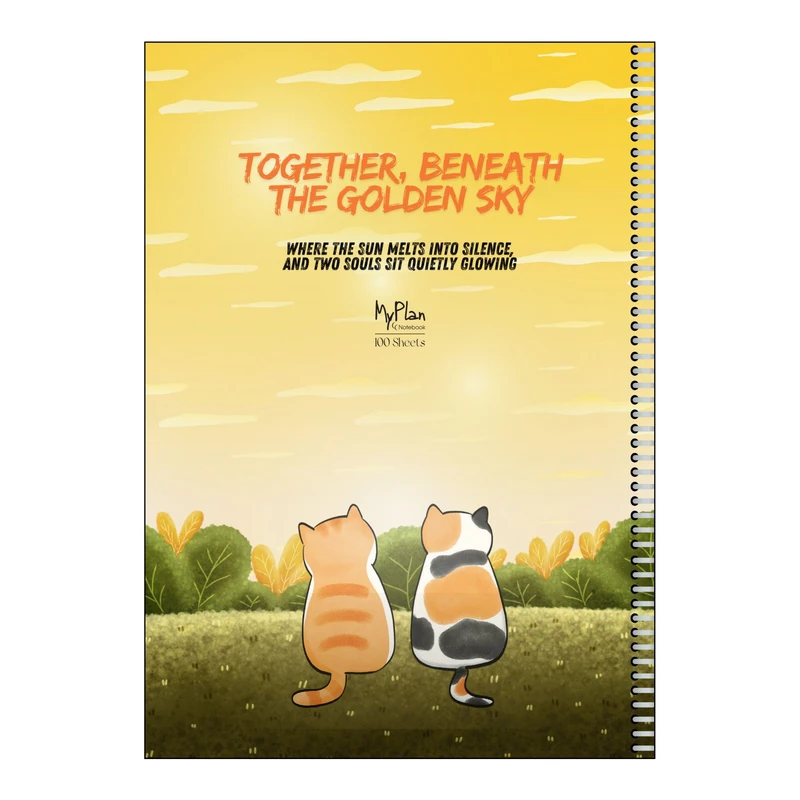 دفتر مشق 100 برگ مای پلن طرح Lovely Cats مدل صفحات شماره دار کد F2302