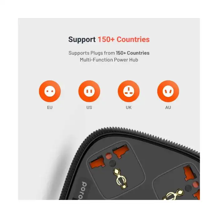 چندراهی برق محافظ و شارژر پرودو مدل pd-sc3302-Bk