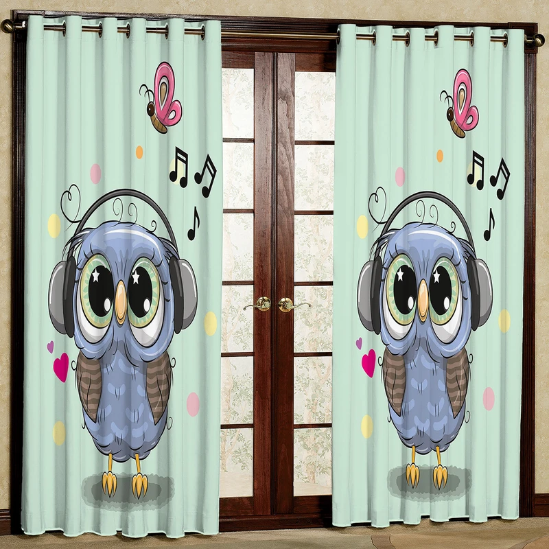 پرده مدل جغد مخمل پانچی کد 1374 سایز 200x140 سانتی متر