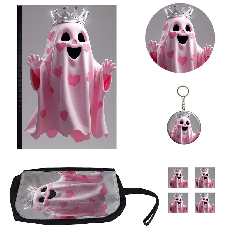 بسته لوازم تحریر مدل شبه ملوس کیوت کد 1 مجموعه 8 عددی