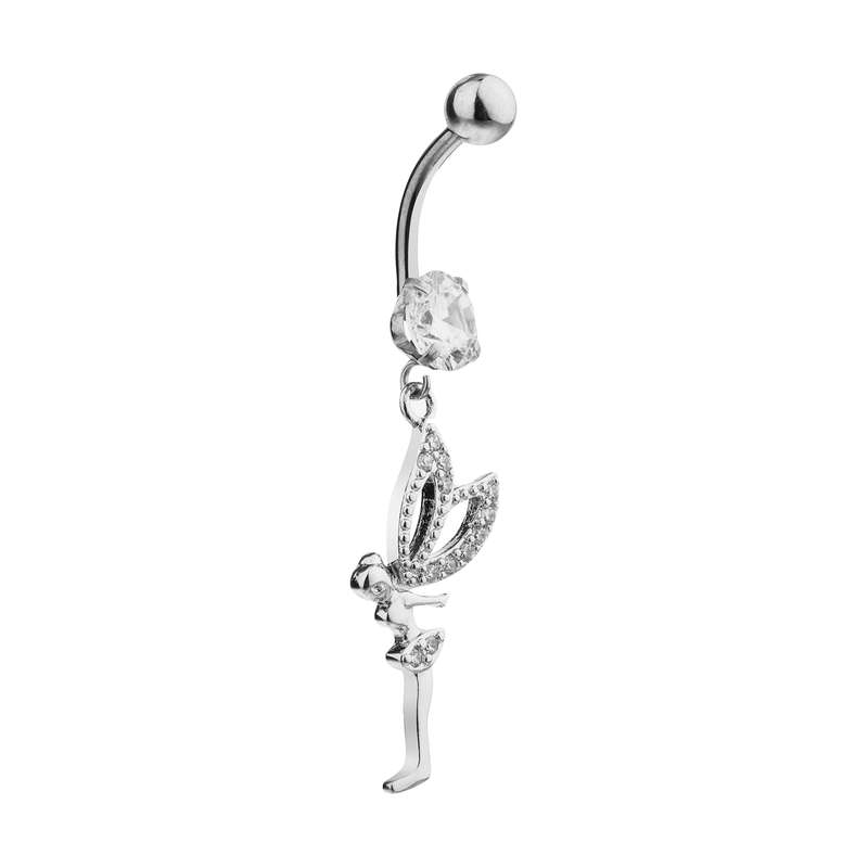 پیرسینگ ناف زنانه  طرح فرشته کد Mhr-127